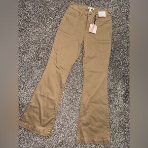 Classic Tan Flare Jeans for Women
